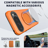 Google Pixel 11 / 11 Pro EIDERWOOD Hybrid Plast Bagside Cover m. Roterende Kickstand - MagSafe Kompatibel - Orange