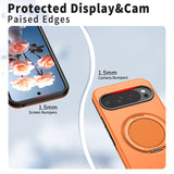 Google Pixel 11 / 11 Pro EIDERWOOD Hybrid Plast Bagside Cover m. Roterende Kickstand - MagSafe Kompatibel - Orange