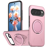 Google Pixel 11 / 11 Pro EIDERWOOD Hybrid Plast Bagside Cover m. Roterende Kickstand - MagSafe Kompatibel - Lyserød