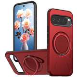 Google Pixel 11 / 11 Pro EIDERWOOD Hybrid Plast Bagside Cover m. Roterende Kickstand - MagSafe Kompatibel - Rød