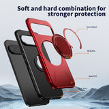 Google Pixel 11 / 11 Pro EIDERWOOD Hybrid Plast Bagside Cover m. Roterende Kickstand - MagSafe Kompatibel - Rød