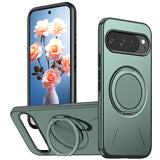 Google Pixel 11 / 11 Pro EIDERWOOD Hybrid Plast Bagside Cover m. Roterende Kickstand - MagSafe Kompatibel - Grøn
