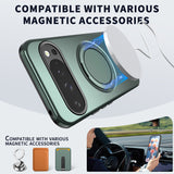 Google Pixel 11 / 11 Pro EIDERWOOD Hybrid Plast Bagside Cover m. Roterende Kickstand - MagSafe Kompatibel - Grøn