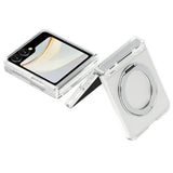 Samsung Galaxy Z Flip8 EIDERWOOD Hybrid Mobilcover m. Roterbar Kickstand - Gennemsigtig