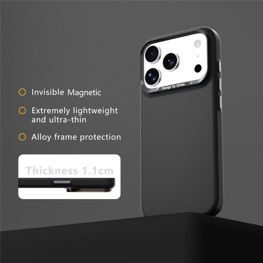 ABEEL iPhone 18 Pro / 17 Pro Hårdt Soft-Touch Plast Bagside Cover - MagSafe Kompatibel - Sort