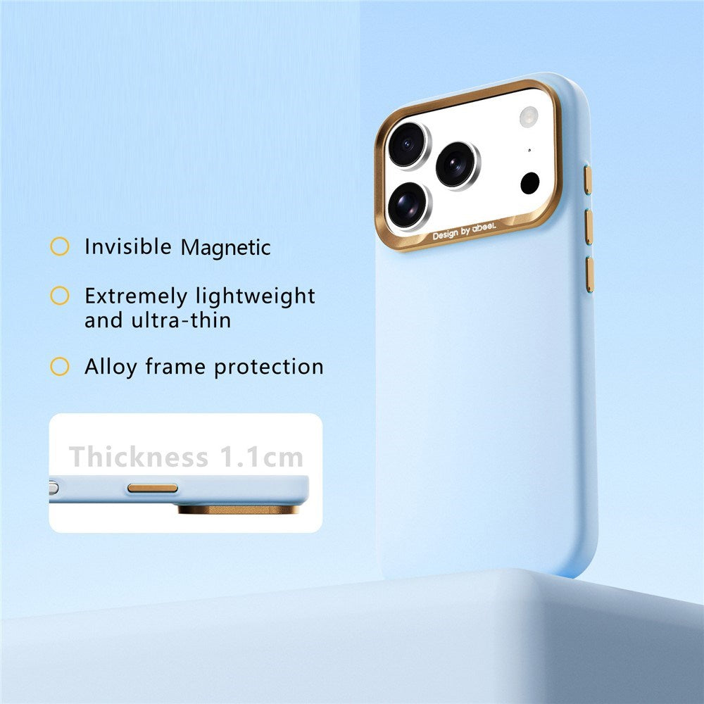 ABEEL iPhone 18 Pro Max / 17 Pro Max Hårdt Soft-Touch Plast Bagside Cover - MagSafe Kompatibel - Lyseblå