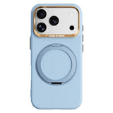 ABEEL iPhone 17 Pro Max / 18 Pro Max Hårdt Soft-Touch Plast Bagside Cover m. Kickstand - MagSafe Kompatibel - Lyseblå