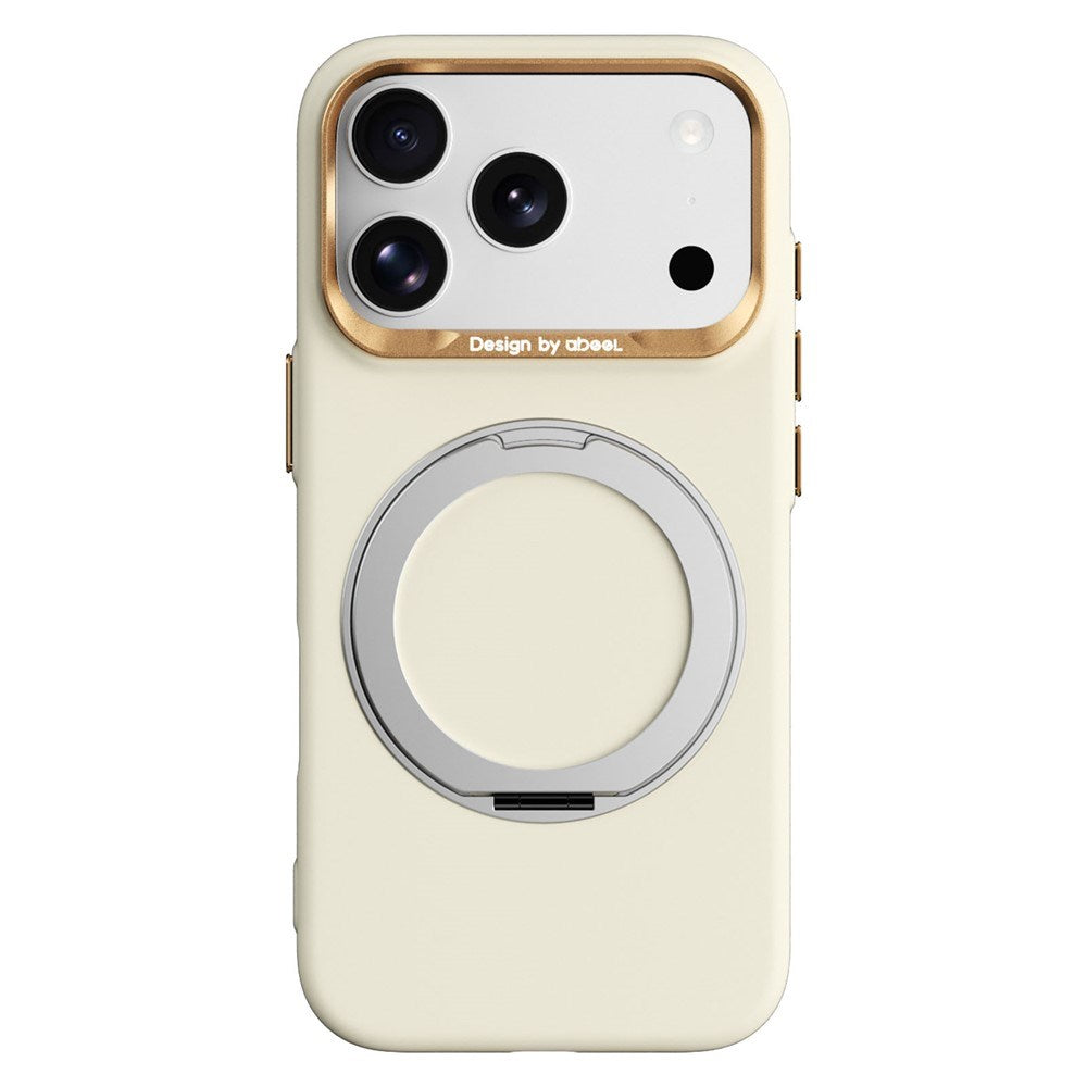 ABEEL iPhone 17 Pro Max / 18 Pro Max Hårdt Soft-Touch Plast Bagside Cover m. Kickstand - MagSafe Kompatibel - Gul