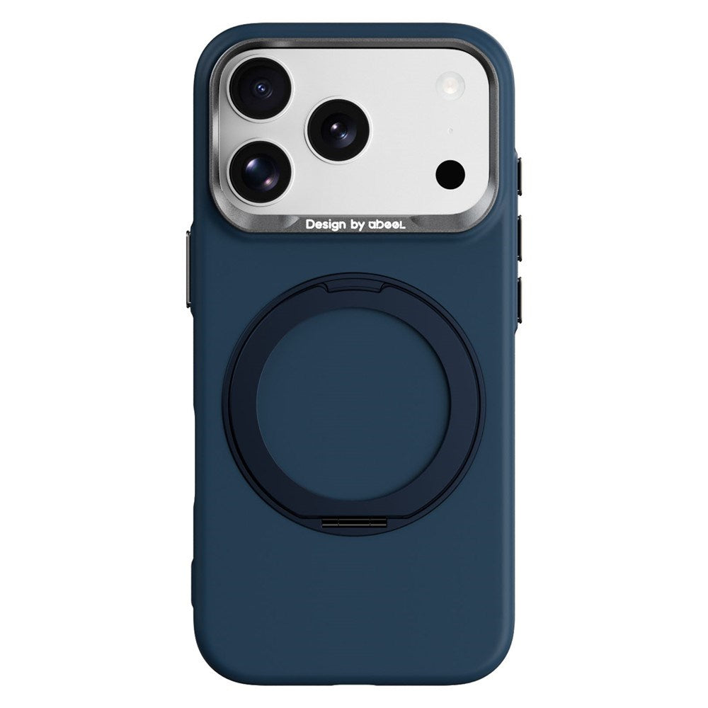 ABEEL iPhone 17 Pro Max / 18 Pro Max Hårdt Soft-Touch Plast Bagside Cover m. Kickstand - MagSafe Kompatibel - Mørkeblå