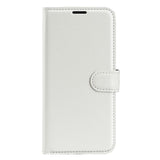 Samsung Galaxy A54 (5G) PU Litchi Læder Flip Cover m. Pung - Hvid