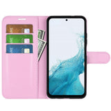 Samsung Galaxy A54 (5G) PU Litchi Læder Flip Cover m. Pung - Blush Pink