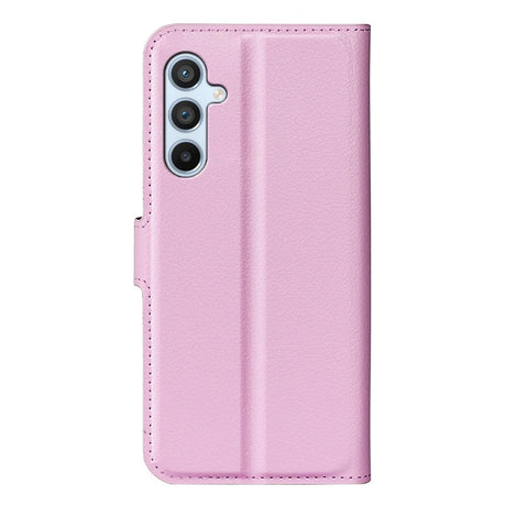 Samsung Galaxy A54 (5G) PU Litchi Læder Flip Cover m. Pung - Blush Pink