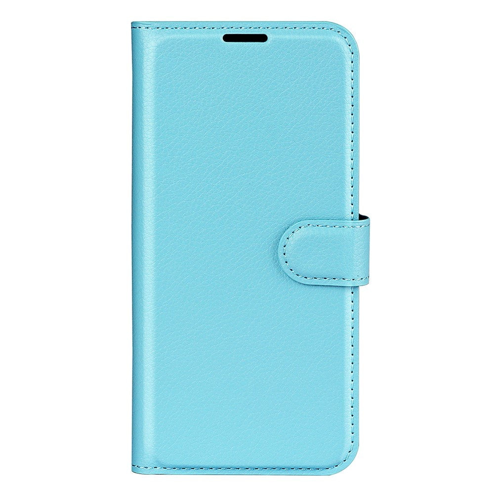 Samsung Galaxy A54 (5G) PU Litchi Læder Flip Cover m. Pung - Blå