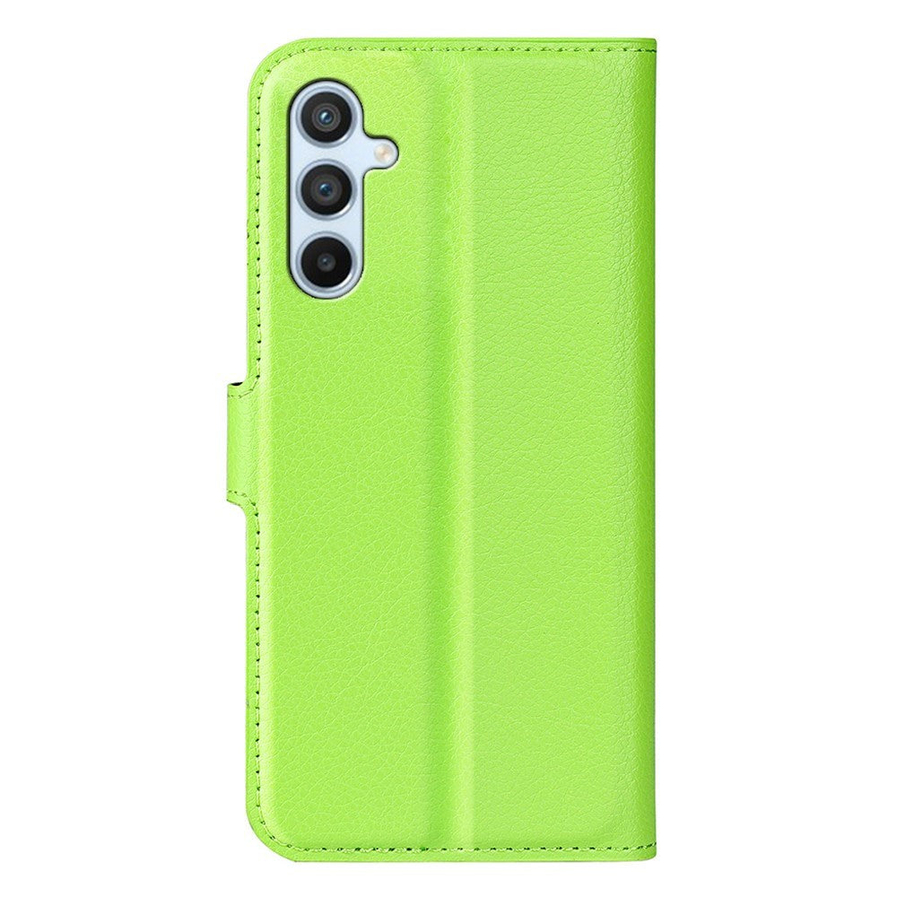 Samsung Galaxy A54 (5G) PU Litchi Læder Flip Cover m. Pung - Grøn