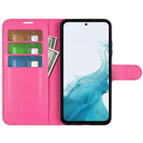 Samsung Galaxy A54 (5G) PU Litchi Læder Flip Cover m. Pung - Rose