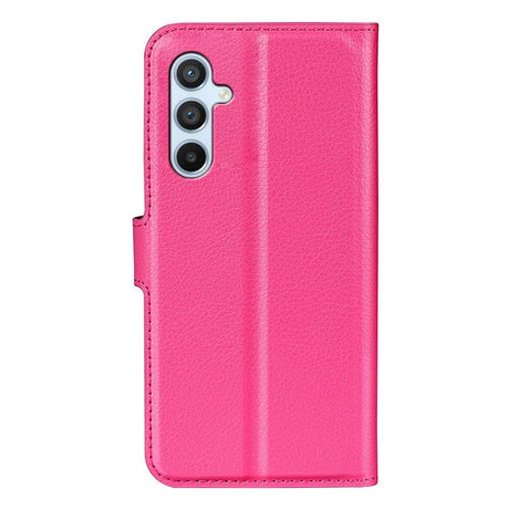 Samsung Galaxy A54 (5G) PU Litchi Læder Flip Cover m. Pung - Rose