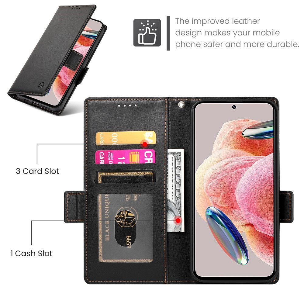 OPPO Reno16 F (5G) EIDERWOOD Kunstlæder Flipcover m. Indbygget Kortholder - Sort
