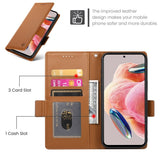 OPPO Reno16 F (5G) EIDERWOOD Kunstlæder Flipcover m. Indbygget Kortholder - Brun