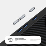 Google Pixel 11 Pro ABEEL Hybrid Mobilcover m. Karbonfibretekstur - Sort / Blå