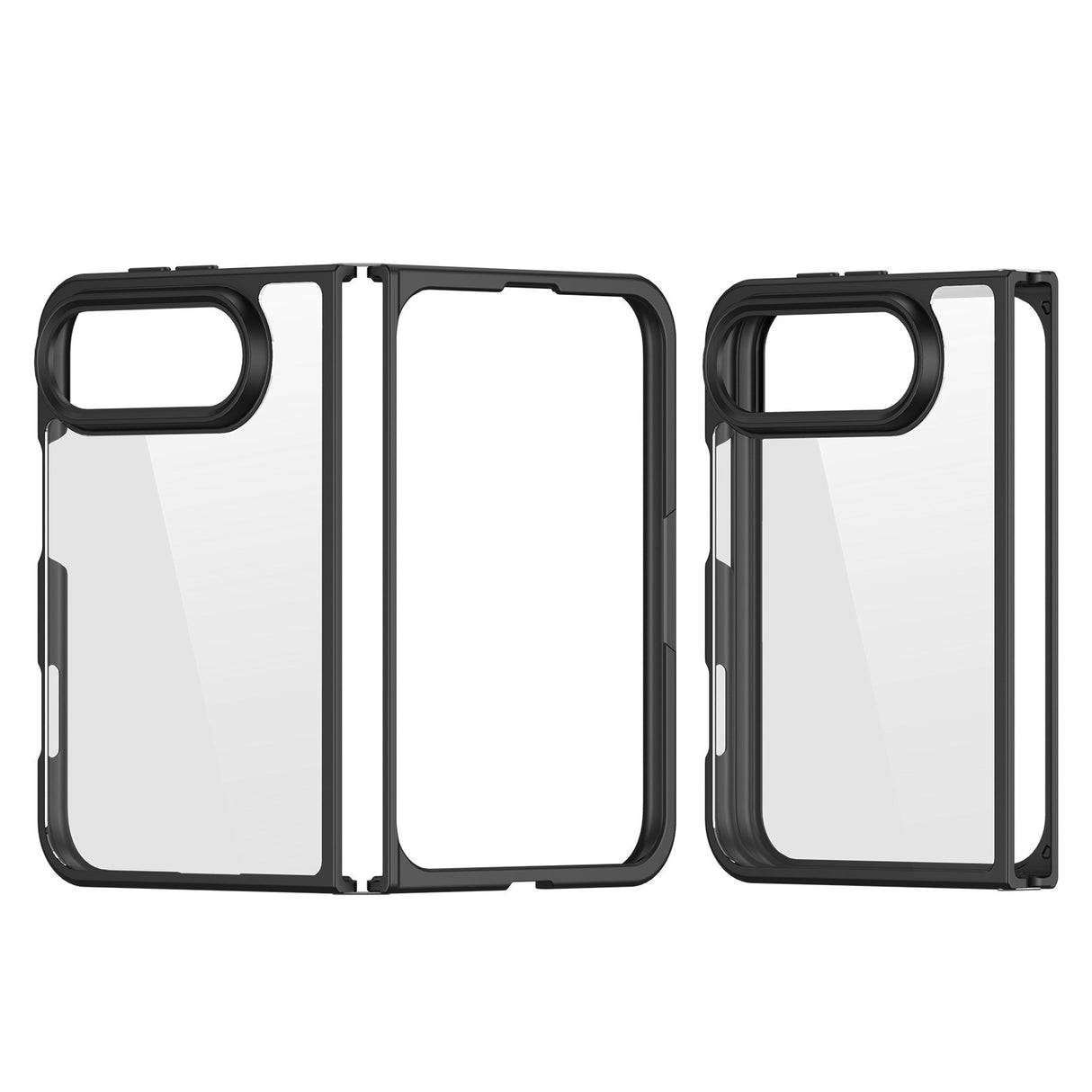 DUX DUCIS Aimo Series iPhone Fold Hybrid Mobilcover - Gennemsigtig / Sort