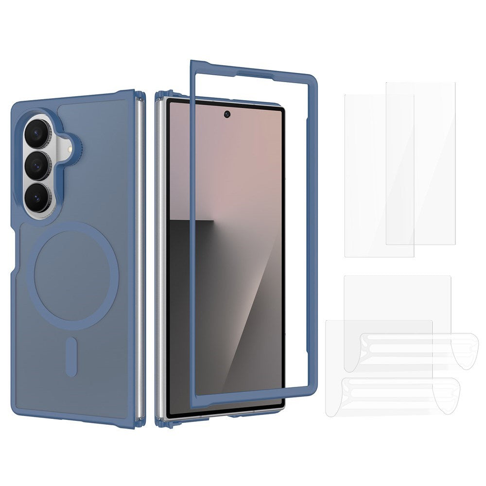 Samsung Galaxy Z Fold8 Ultra EIDERWOOD Hybrid Mobilcover inkl. Skærmbeskyttelsessæt - Blå / Gennemsigtig