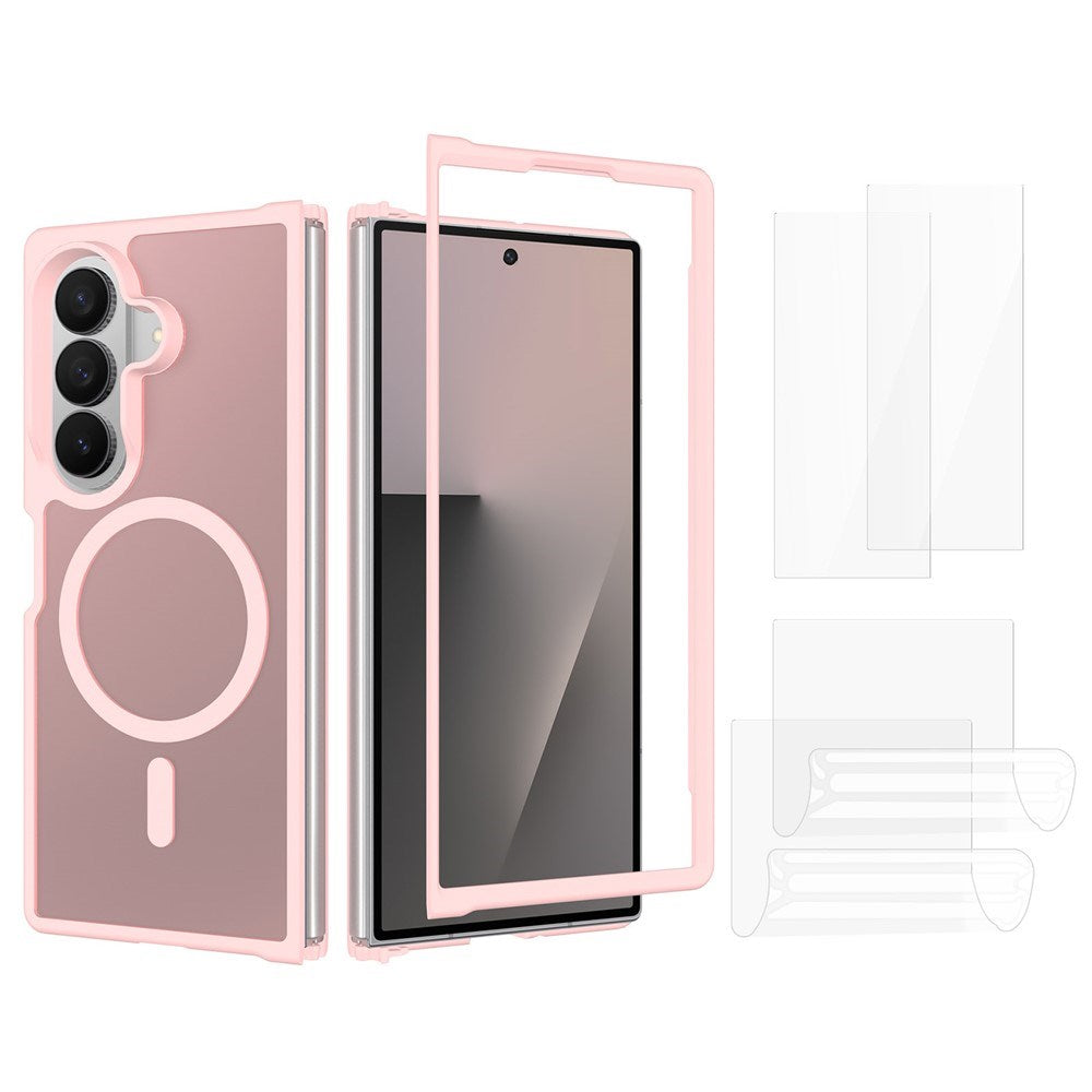 Samsung Galaxy Z Fold8 Ultra EIDERWOOD Hybrid Mobilcover inkl. Skærmbeskyttelsessæt - Lyserød / Gennemsigtig