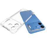 Nothing Phone (4b) WANLONFENG Fleksibelt Plastik Bagsidecover m. Forstærkede Hjørner - Gennemsigtig
