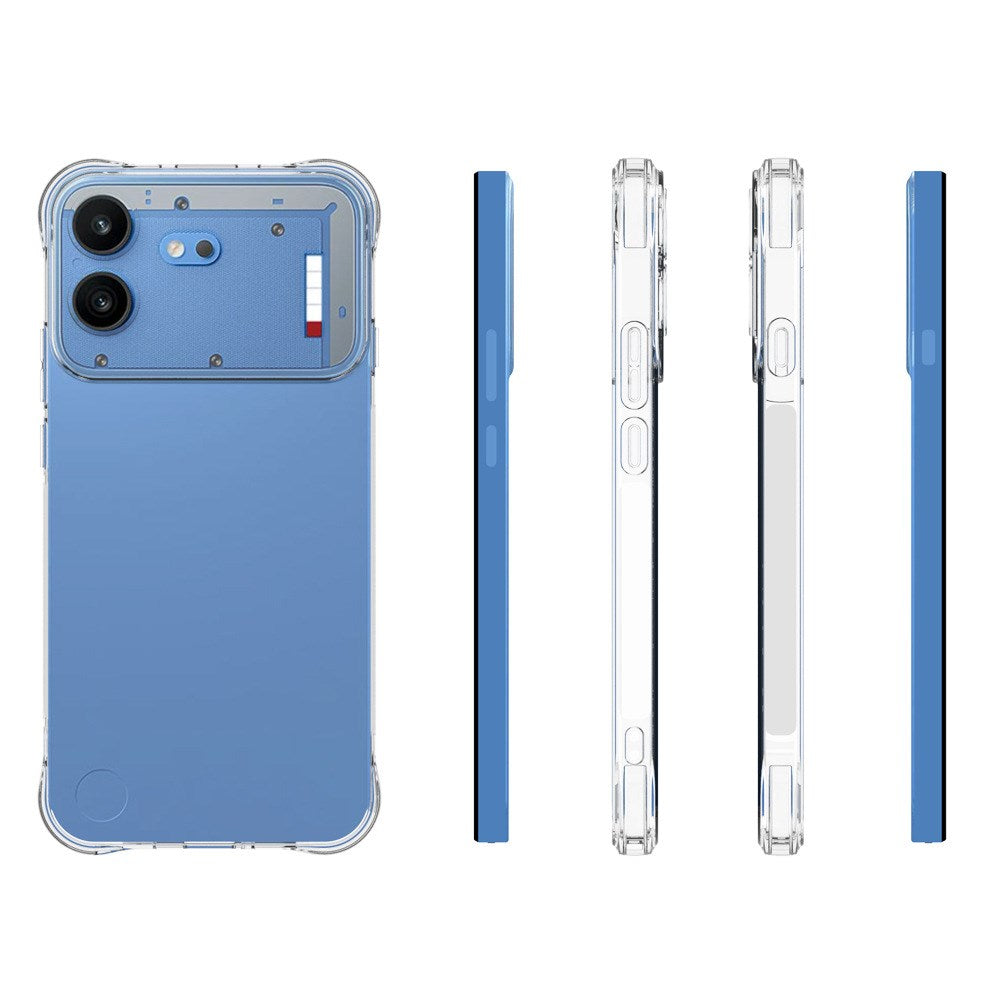 Nothing Phone (4b) WANLONFENG Fleksibelt Plastik Bagsidecover m. Forstærkede Hjørner - Gennemsigtig