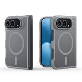 DUX DUCIS Yind Series iPhone Fold Hybrid Bagside Cover - MagSafe Kompatibel - Mat Grå
