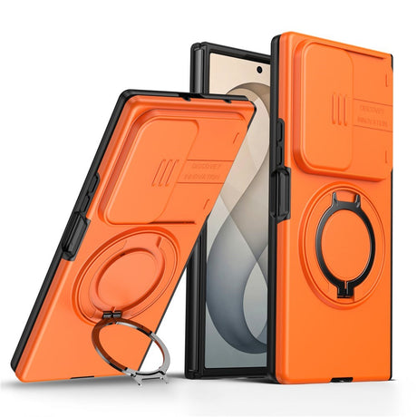 Samsung Galaxy Z Fold8 Ultra / Fold7 EIDERWOOD Hybrid Cover - 360° Roterbar Kickstand - Kameraslider - MagSafe Kompatibel - Orange
