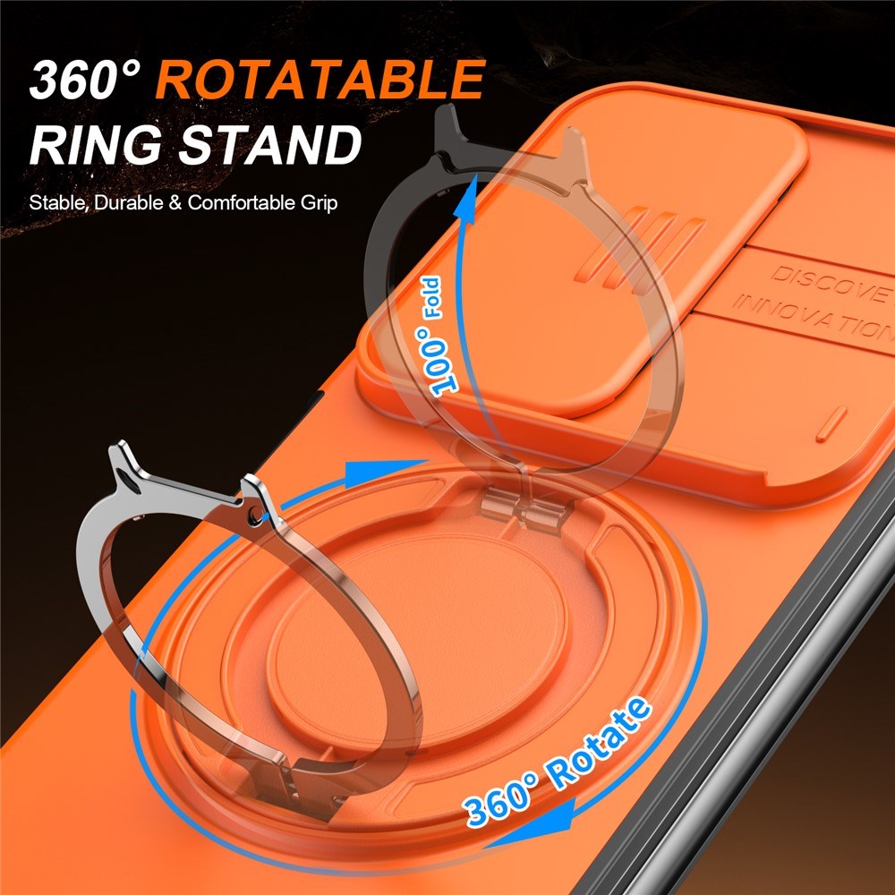Samsung Galaxy Z Fold8 Ultra / Fold7 EIDERWOOD Hybrid Cover - 360° Roterbar Kickstand - Kameraslider - MagSafe Kompatibel - Orange