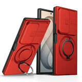 Samsung Galaxy Z Fold8 Ultra / Fold7 EIDERWOOD Hybrid Cover - 360° Roterbar Kickstand - Kameraslider - MagSafe Kompatibel - Rød