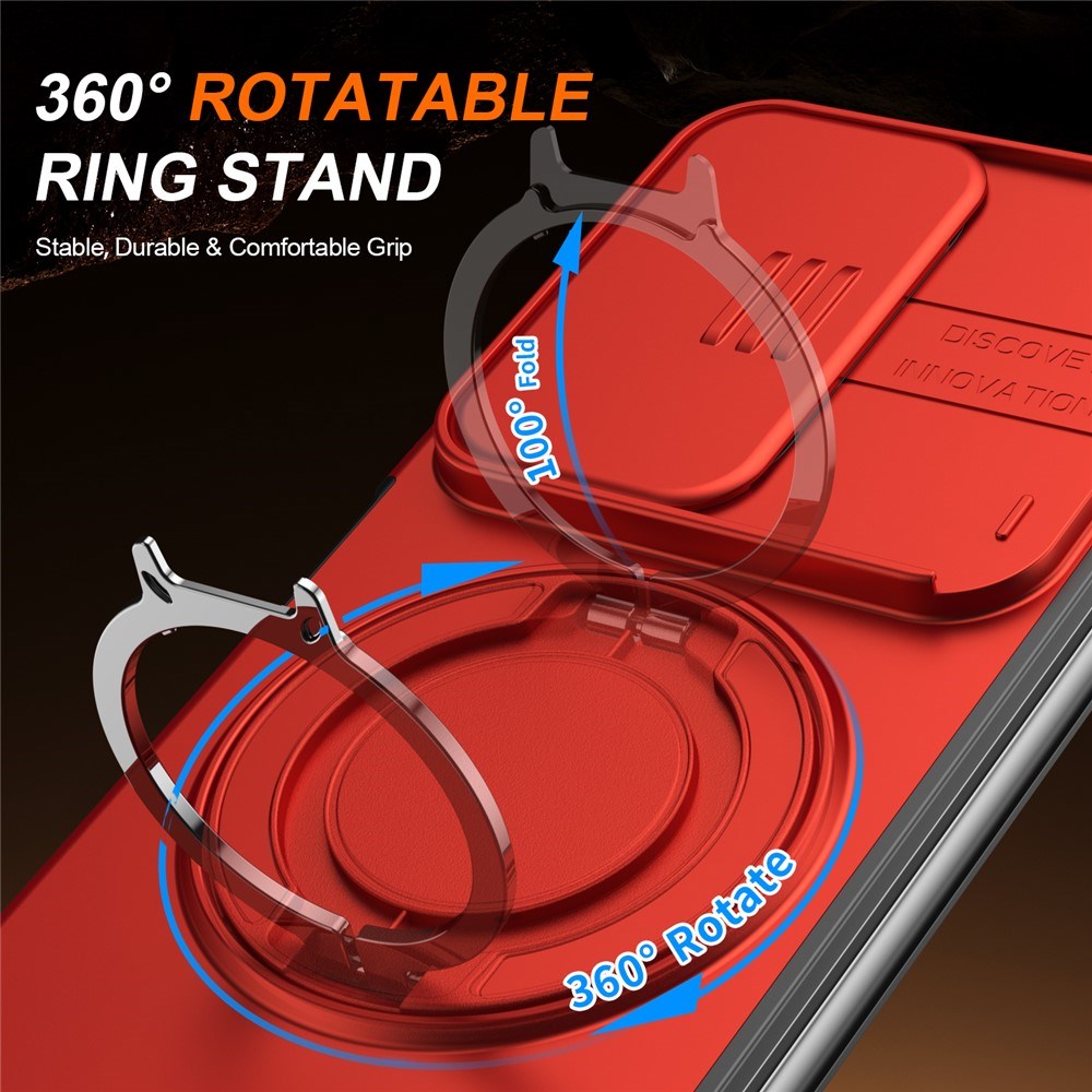 Samsung Galaxy Z Fold8 Ultra / Fold7 EIDERWOOD Hybrid Cover - 360° Roterbar Kickstand - Kameraslider - MagSafe Kompatibel - Rød