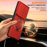 Samsung Galaxy Z Fold8 Ultra / Fold7 EIDERWOOD Hybrid Cover - 360° Roterbar Kickstand - Kameraslider - MagSafe Kompatibel - Rød