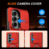 Samsung Galaxy Z Fold8 Ultra / Fold7 EIDERWOOD Hybrid Cover - 360° Roterbar Kickstand - Kameraslider - MagSafe Kompatibel - Rød