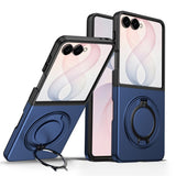 Samsung Galaxy Z Flip8 EIDERWOOD Hybrid Mobilcover - 360° Roterbar Kickstand - Blå