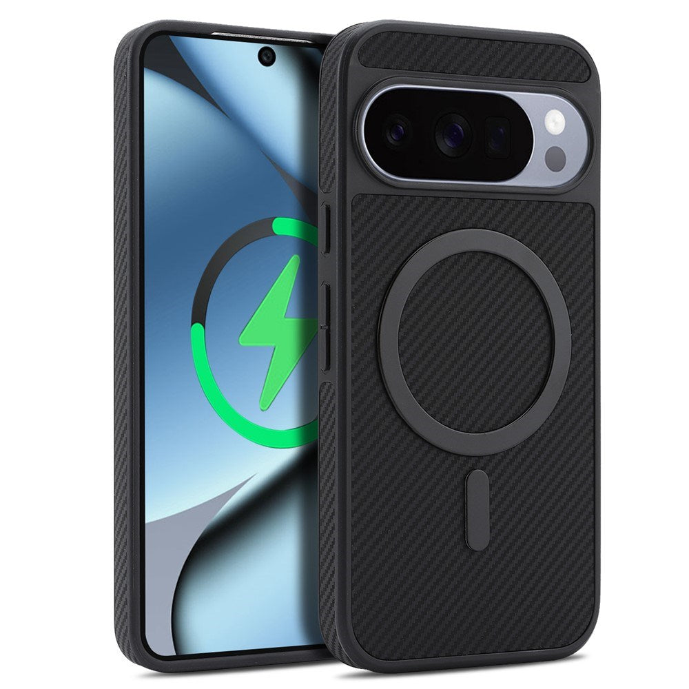 Google Pixel 11 Pro XL EIDERWOOD Bagsidecover m. Karbonstruktur - MagSafe Kompatibel - Sort