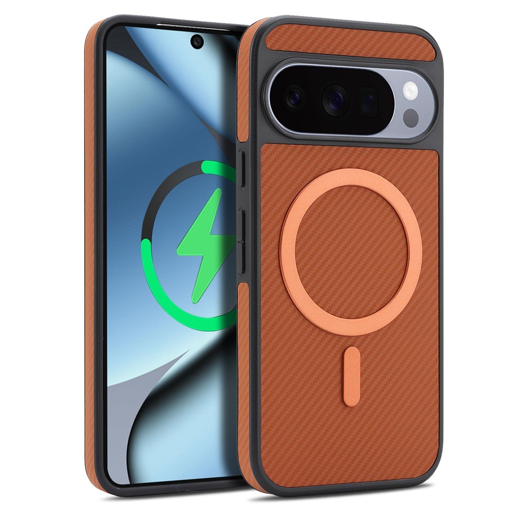 Google Pixel 11 Pro XL EIDERWOOD Bagsidecover m. Karbonstruktur - MagSafe Kompatibel - Brun