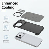 EIDERWOOD iPhone 18 Pro / 17 Pro Carbon Fiber Bagsidecover med Ståfunktion -  MagSafe Kompatibelt - Orange