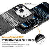 iPhone 18 Pro EIDERWOOD Mobilcover m. Mønstret Kunstlæderbagside - MagSafe Kompatibel - Grå