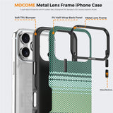 iPhone 18 Pro EIDERWOOD Mobilcover m. Mønstret Kunstlæderbagside - MagSafe Kompatibel - Grøn