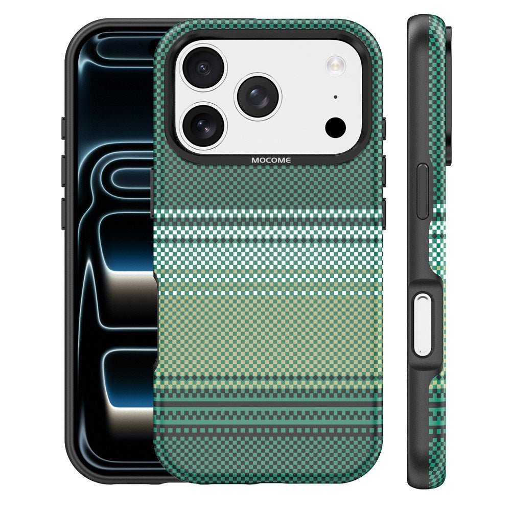 iPhone 18 Pro Max EIDERWOOD Mobilcover m. Mønstret Kunstlæderbagside - MagSafe Kompatibel - Grøn