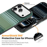 iPhone 18 Pro Max EIDERWOOD Mobilcover m. Mønstret Kunstlæderbagside - MagSafe Kompatibel - Grøn