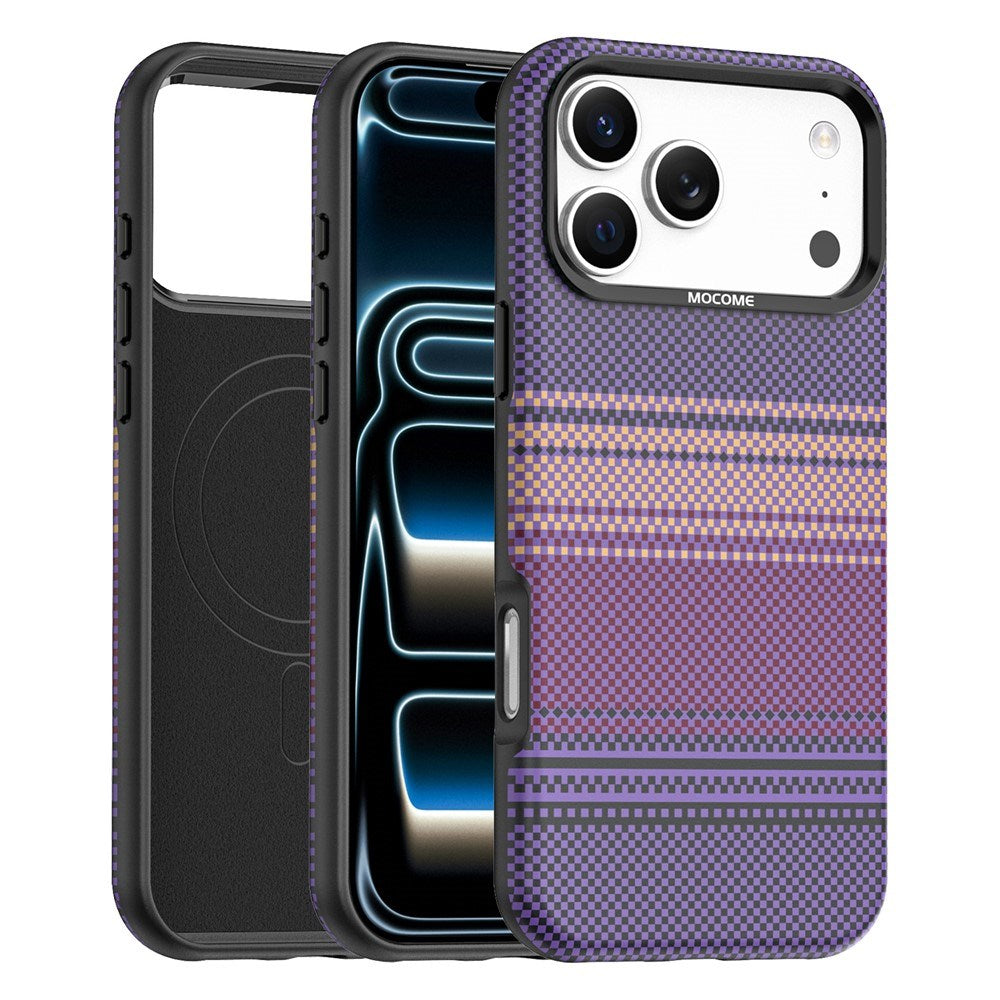 iPhone 18 Pro Max EIDERWOOD Mobilcover m. Mønstret Kunstlæderbagside - MagSafe Kompatibel - Lilla