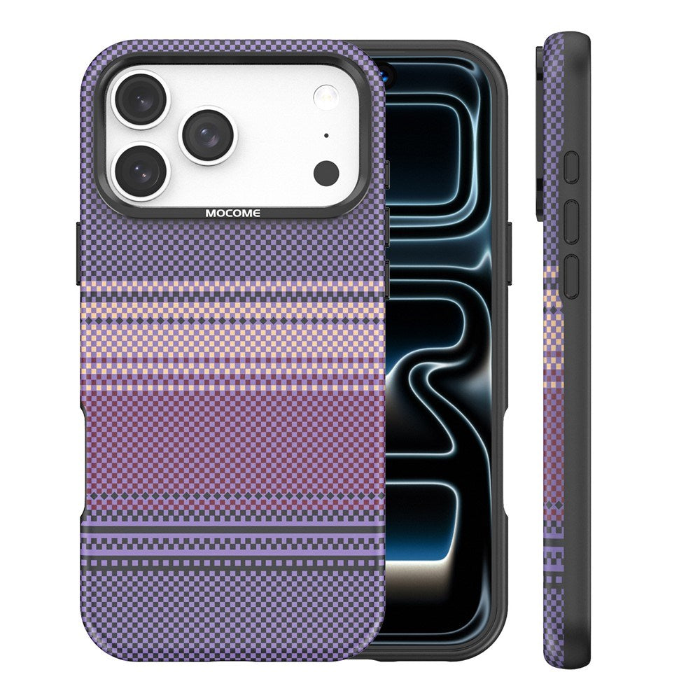 iPhone 18 Pro Max EIDERWOOD Mobilcover m. Mønstret Kunstlæderbagside - MagSafe Kompatibel - Lilla