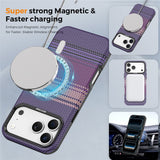 iPhone 18 Pro Max EIDERWOOD Mobilcover m. Mønstret Kunstlæderbagside - MagSafe Kompatibel - Lilla