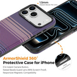 iPhone 18 Pro Max EIDERWOOD Mobilcover m. Mønstret Kunstlæderbagside - MagSafe Kompatibel - Lilla