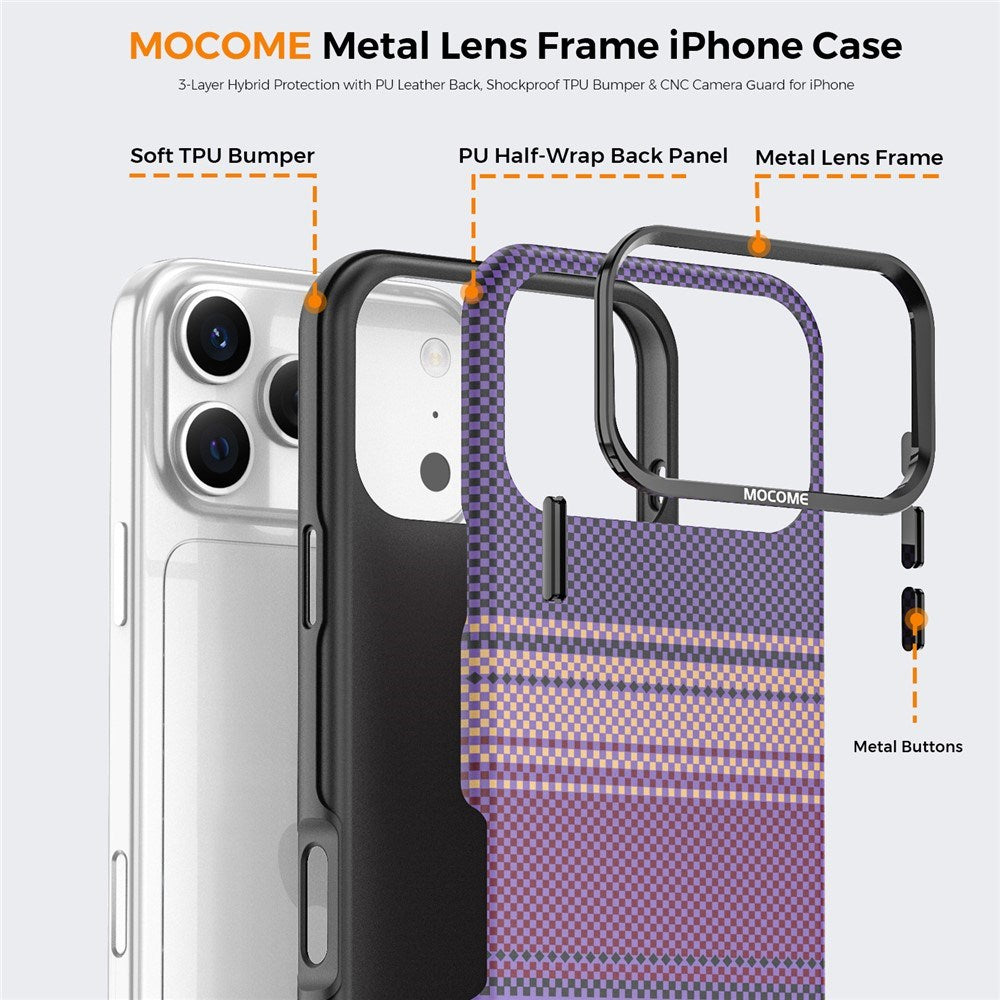 iPhone 18 Pro Max EIDERWOOD Mobilcover m. Mønstret Kunstlæderbagside - MagSafe Kompatibel - Lilla