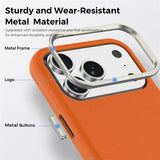 iPhone 18 Pro EIDERWOOD Kunstlæder Cover m. Aftagelig Kortholder - MagSafe Kompatibel - Orange