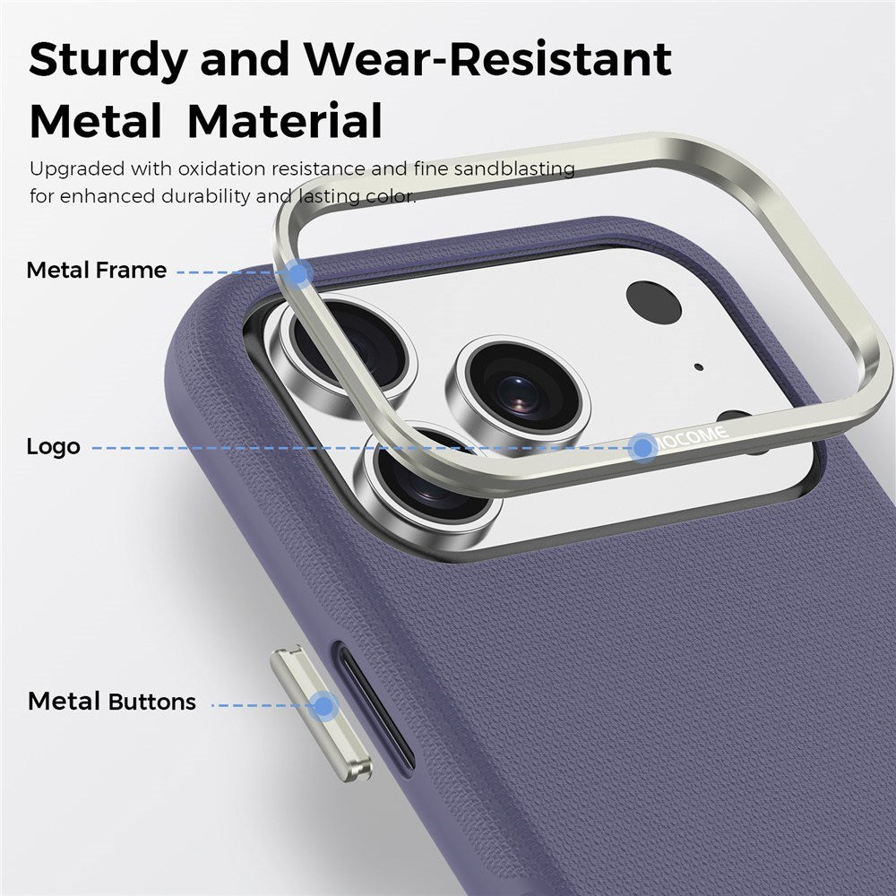 iPhone 18 Pro EIDERWOOD Kunstlæder Cover m. Aftagelig Kortholder - MagSafe Kompatibel - Lilla